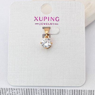 Кулон Xuping белый камень из медицинского золота позолота 18К (04167) 04167 фото
