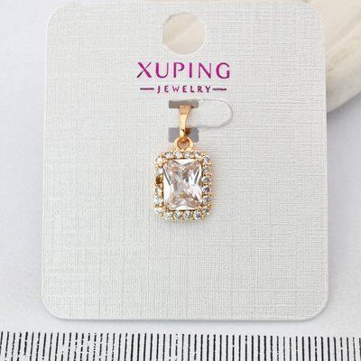 Кулон Xuping белый камень из медицинского золота позолота 18К (04440) 04440 фото
