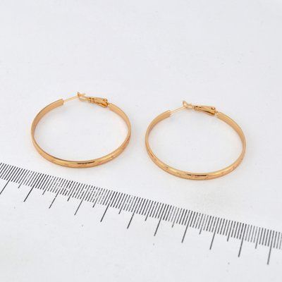 Сережки Xuping кільця 4 см з медичного золота позолота 18К (04023) 04023 фото