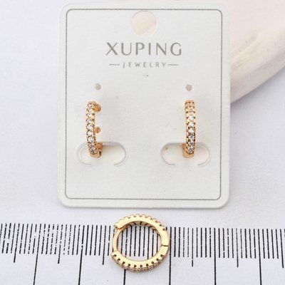 Сережки Xuping з медичного золота позолота 18К (04374) 04374 фото