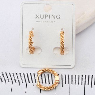 Сережки Xuping з медичного золота позолота 18К (04375) 04375 фото