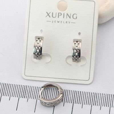 Сережки Xuping з медичного золота родій (01474) 01474 фото