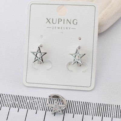 Сережки Xuping звезда из медицинского золота родий (03734) 03734 фото