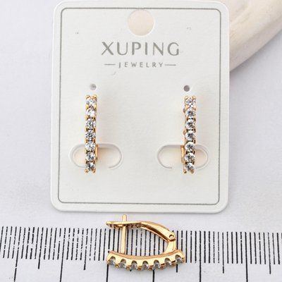 Сережки Xuping з медичного золота позолота 18К (03949) 03949 фото