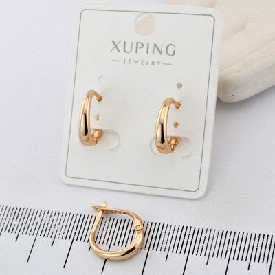 Сережки Xuping з медичного золота позолота 18К (04083) 04083 фото