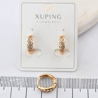 Сережки Xuping з медичного золота позолота 18К (04376) 04376 фото