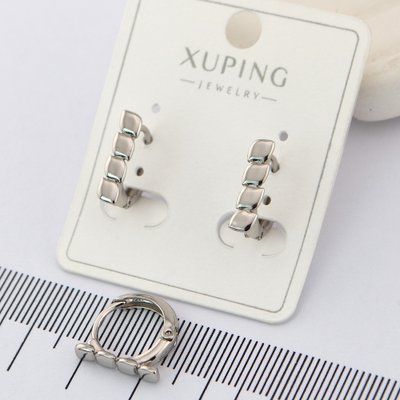 Сережки Xuping из медицинского золота родий 00700 фото