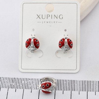 Сережки Xuping сонечка з медичного золота родій (03736) 03736 фото