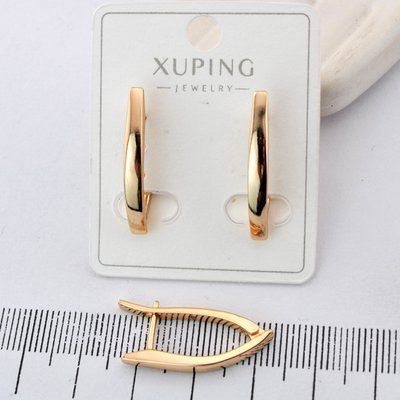 Сережки Xuping стріли з медичного золота позолота 18К (03786) 03786 фото