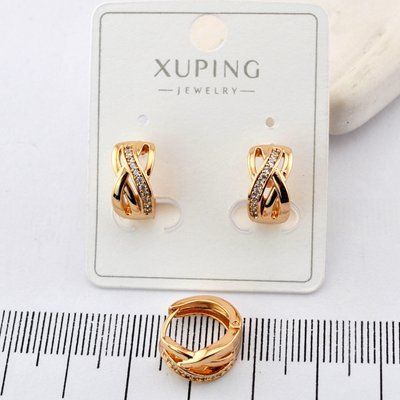 Сережки Xuping з медичного золота позолота 18К (02812) 02812 фото