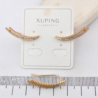 Сережки Xuping клаймбери медичного золота позолота 18К (04086) 04086 фото