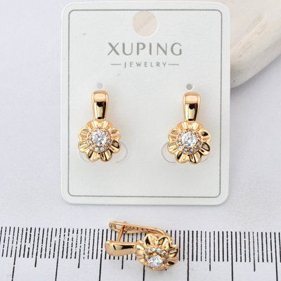 Сережки Xuping з медичного золота позолота 18К (03952) 03952 фото