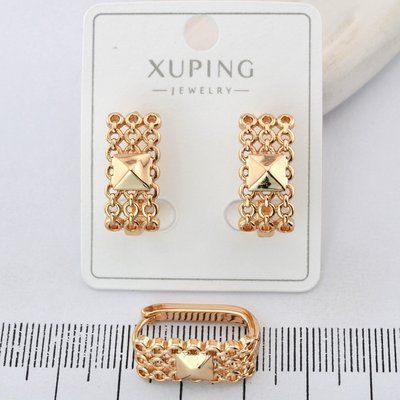 Сережки Xuping из медицинского золота позолота 18К (03953) 03953 фото