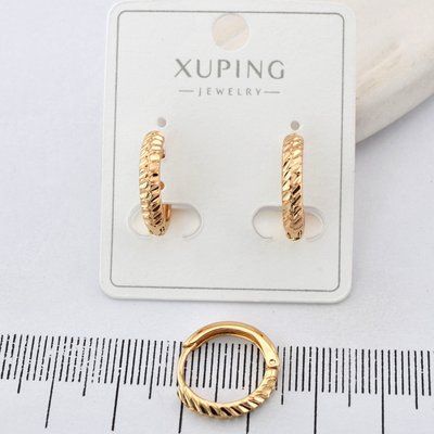 Сережки Xuping из медицинского золота позолота 18К (04087) 04087 фото