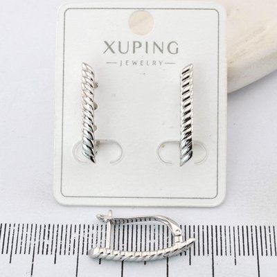 Сережки Xuping из медицинского золота родий (04380) 04380 фото