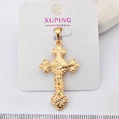 Крестик Xuping из медицинского золота позолота 18К (04407) 04407 фото