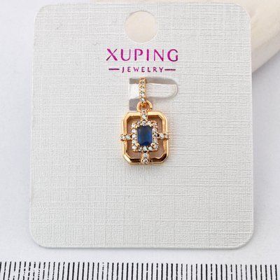 Кулон Xuping синій камінь з медичного золота позолота 18К (03907) 03907 фото