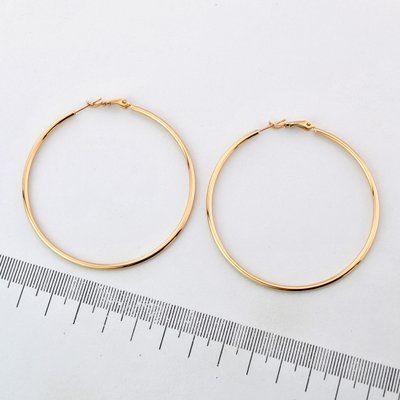 Сережки Xuping кільця 6 см з медичного золота позолота 18К (04382) 04382 фото