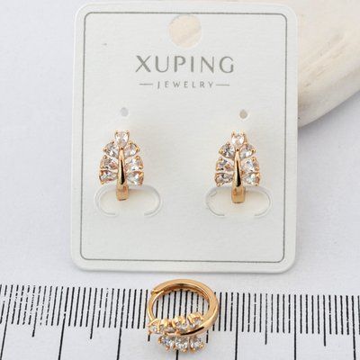Сережки Xuping з медичного золота позолота 18К (04040) 04040 фото