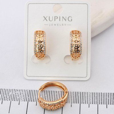 Сережки Xuping из медицинского золота позолота 18К (04089) 04089 фото