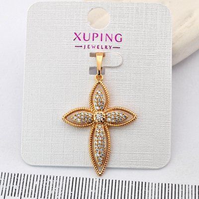Крестик Xuping из медицинского золота позолота 18К (03447) 03447 фото