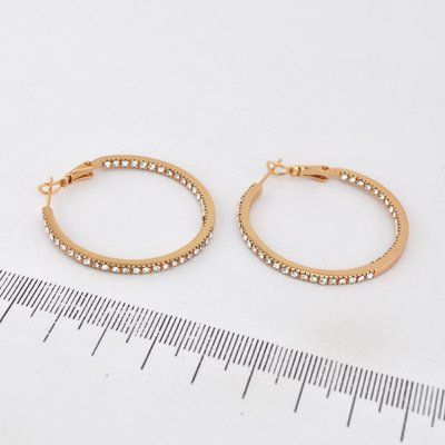 Сережки Xuping кільця 4 см з медичного золота позолота 18К (04383) 04383 фото