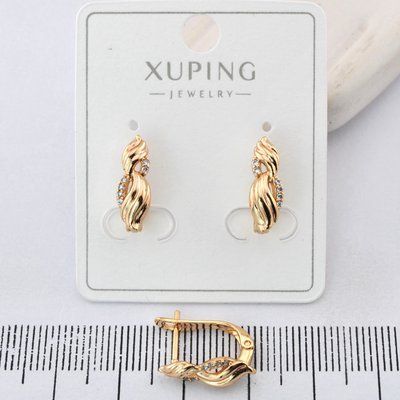 Сережки Xuping з медичного золота позолота 18К (03956) 03956 фото