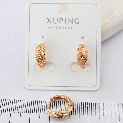 Сережки Xuping из медицинского золота позолота 18К (04090) 04090 фото