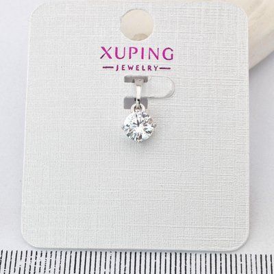 Кулон Xuping білий камінь з медичного золота родій (04168) 04168 фото