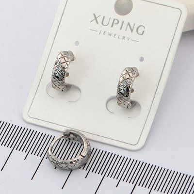 Сережки Xuping из медицинского золота родий 00690 фото