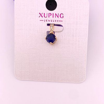 Кулон Xuping синий камень из медицинского золота позолота 18К 00329 фото