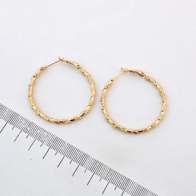 Сережки Xuping кільця 4 см з медичного золота позолота 18К (04384) 04384 фото