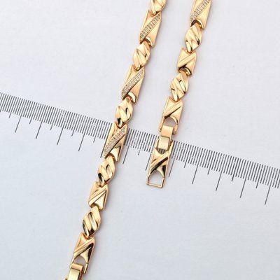 Браслет на руку 17+2 см Xuping з медичного золота позолота 18К (04335) 04335 фото