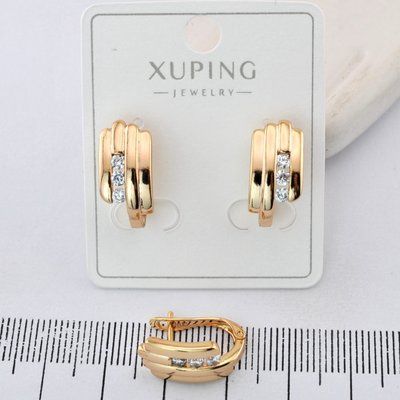 Сережки Xuping з медичного золота позолота 18К (03958) 03958 фото