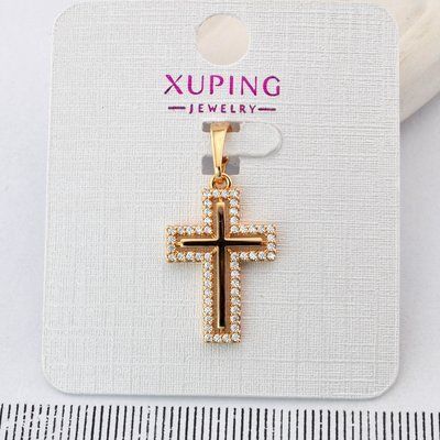Хрестик Xuping з медичного золота позолота 18К (04188) 04188 фото