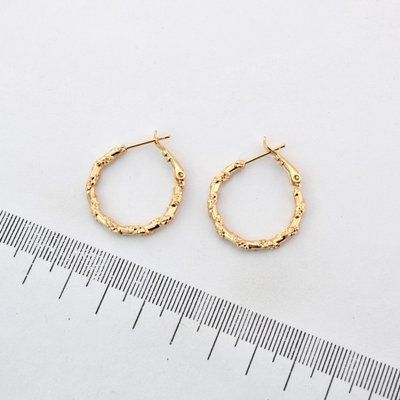 Сережки Xuping кільця 2 см з медичного золота позолота 18К (04386) 04386 фото