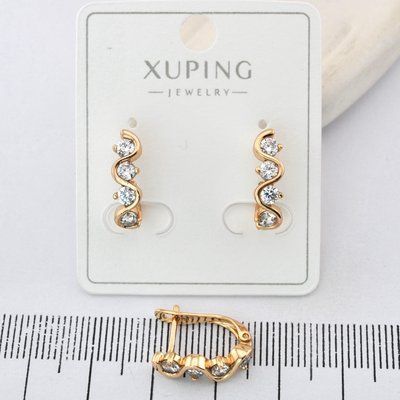 Сережки Xuping з медичного золота позолота 18К (03959) 03959 фото