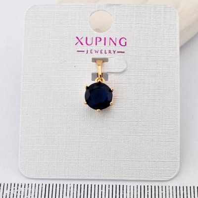 Кулон Xuping синій камінь з медичного золота позолота 18К (03913) 03913 фото