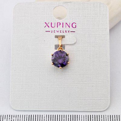 Кулон Xuping фіолетовий камінь з медичного золота позолота 18К (03914) 03914 фото