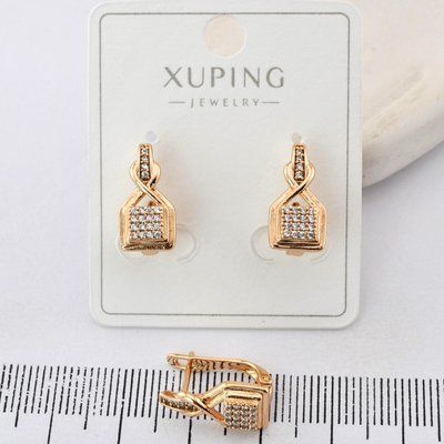 Сережки Xuping з медичного золота позолота 18К (04096) 04096 фото