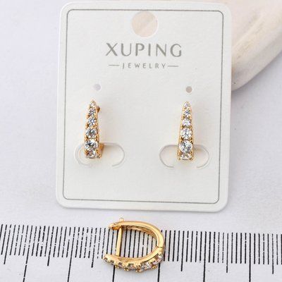 Сережки Xuping з медичного золота позолота 18К (03799) 03799 фото