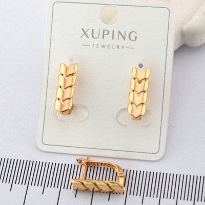Сережки Xuping из медицинского золота позолота 18К (00572) 00572 фото