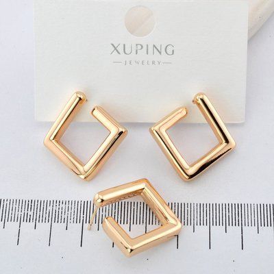 Сережки Xuping цвяшки (пусети) з медичного золота позолота 18К (04049) 04049 фото