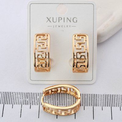 Сережки Xuping из медицинского золота позолота 18К (03654) 03654 фото