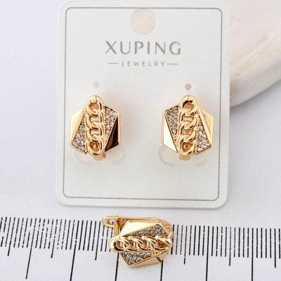 Сережки Xuping з медичного золота позолота 18К (04098) 04098 фото