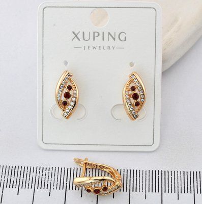 Сережки Xuping з медичного золота позолота 18К (03965) 03965 фото