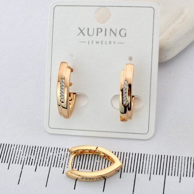 Сережки Xuping стріли з медичного золота позолота 18К (03801) 03801 фото