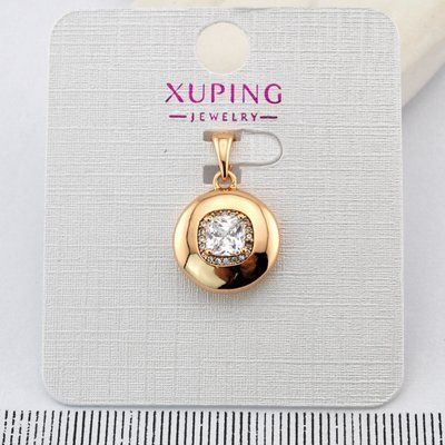Кулон Xuping білий камінь з медичного золота позолота 18К (03918) 03918 фото