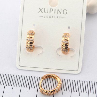 Сережки Xuping з медичного золота позолота 18К (01592) 01592 фото