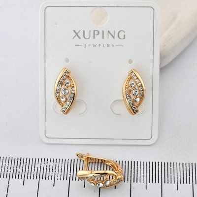 Сережки Xuping з медичного золота позолота 18К (03966) 03966 фото
